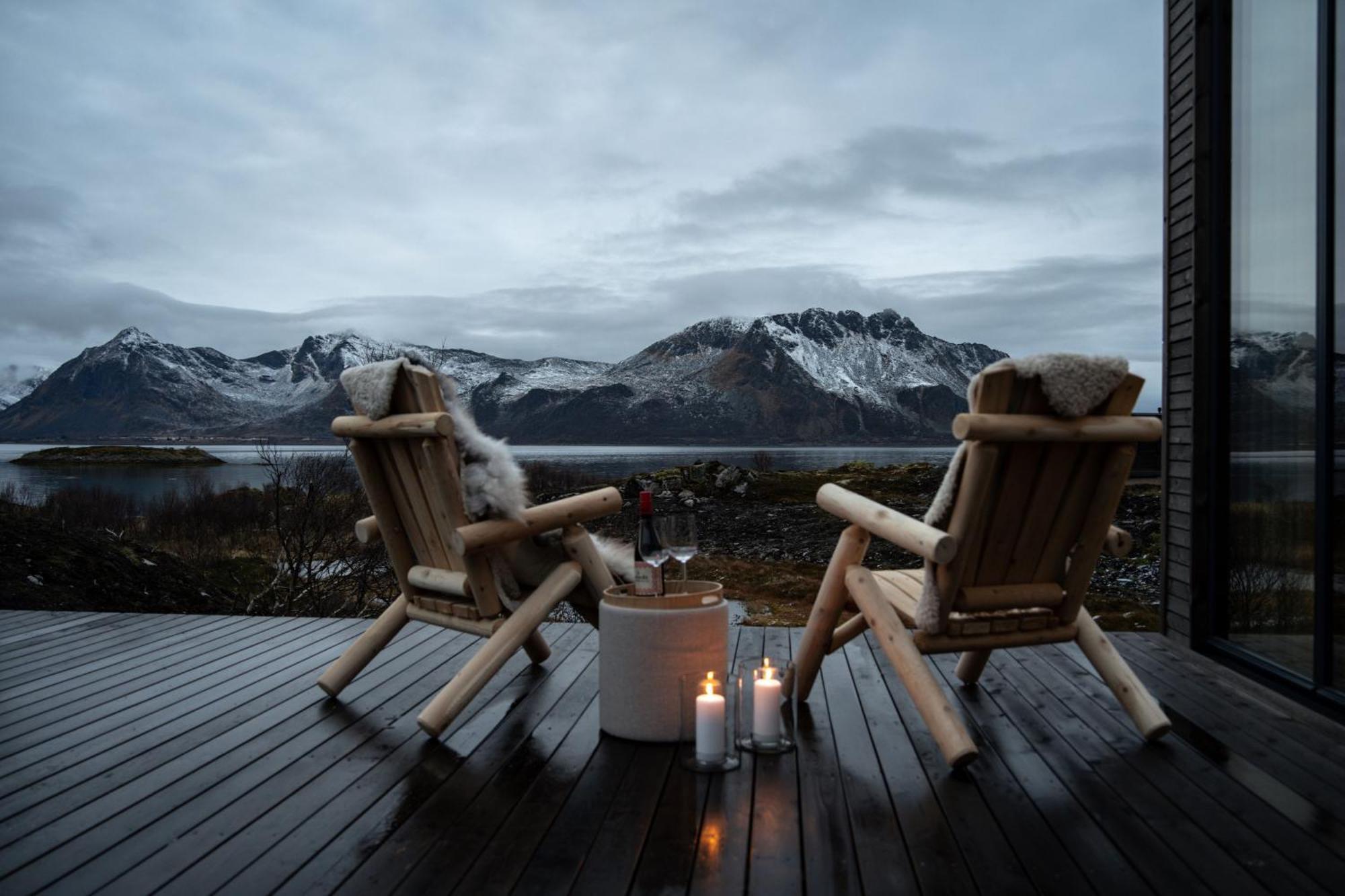 Luksushytte Med Jacuzzi, Summer&Winter Retreat Lyngværet Exteriér fotografie
